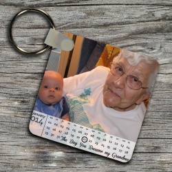 The Day You Became My Grandma Calendar Keyring